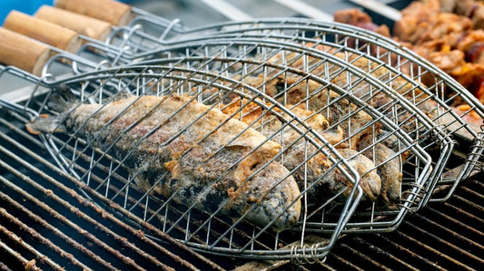 Small Stainless Steel Barbecue Fish Net – Large BBQ Grilling Clip (P-3161)